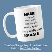 De naam houdt echt echt van Onderwerp Karate Koffiemok