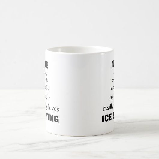 De naam houdt echt echt van Onderwerp SKING Koffiemok (Center)