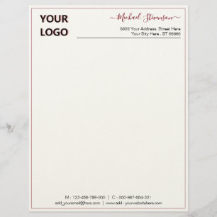 De Naam Info van de Logo van de douane Letterhead Briefhoofd