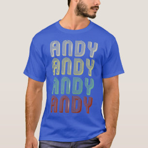 De naam is Andy in Funny Retro Disco T-shirt