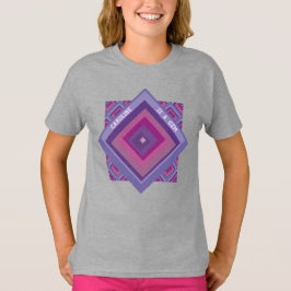 De naam is een Paars gem roze diamantpatroon  T-shirt