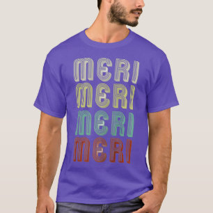 De naam is Meri in Retro  Disco Funny T-shirt