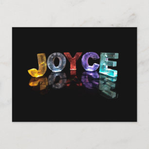 De naam Joyce in 3D Lichten (Foto) Briefkaart