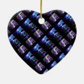 De naam Kaylee in 3D-lichten (foto) Keramisch Ornament (Achterkant)