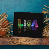 De naam Lisa in 3D Lichten (Foto) Fotoplaat (Zijkant)