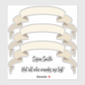 De Naam of het Bericht van de Banners van de Vinta Sticker (Vel)