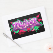 De naam Taylor in graffiti-rechthoek Stickers (Envelop)