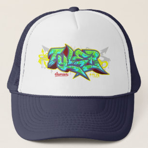 De naam Tyler in graffiti-Trucker Hat Trucker Pet