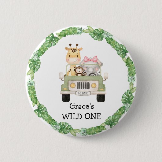 De Naam van de douane is een WILD ÉÉN Button (Voorkant)