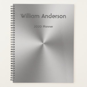 De Naam van de douane op Silver Metal Kijk 2020 Planner