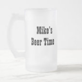 De naam van de douane personaliseert de Tijd van d Matglas Bierpul (Links)