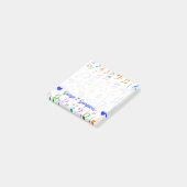 De Naam van de douane; Vele Kleurrijke Muzieknoten Post-it® Notes (Schuin)
