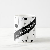 De naam van de douane + Vele Musical Notes Pattern Koffiemok (Center)