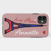 De naam van de Eiffeltoren Case-Mate iPhone Case (Achterkant (horizontaal))