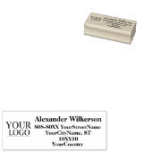 De Naam van de Logo van de douane en Adres Eenvoud Rubberstempel (Gestempeld)