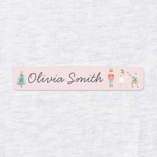 De naam van de Nutcracker-kerstdagschool Labels (Design 1)