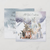 De Naam van de Sneeuwscène van het Kerstfeest pers Feestdagenkaart (Voorkant / Achterkant)