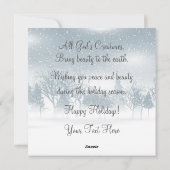 De Naam van de Sneeuwscène van het Kerstfeest pers Feestdagenkaart (Achterkant)