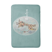 De naam van de Waterverf handschilderde Giraffe be Badmat (Voorkant Verticaal)