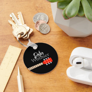 De naam van Guitar Player Blk Sleutelhanger