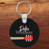 De naam van Guitar Player Blk Sleutelhanger (Voorkant)
