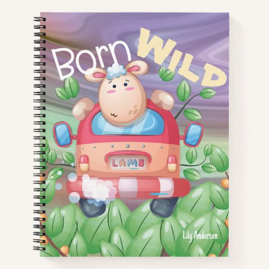 De naam van het Adventure Notitieboek Cute Lamb (Voorkant)