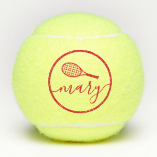De Naam van het manuscript Rood Gepersonaliseerd Tennisballen