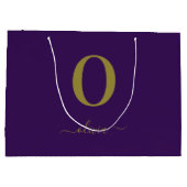 De Naam van het Manuscript van Monogram Personeel  Groot Cadeauzakje (Achterkant)