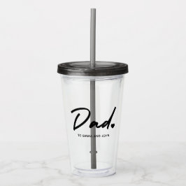 De naam van het Modern Dad Script Kind Acryl Drinkbeker