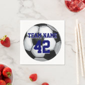 De Naam van het team en het Voetbal van het Aantal Servetten (Insitu)