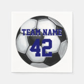 De Naam van het team en het Voetbal van het Aantal Servetten (Voorkant)