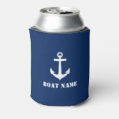 De naam van je boot Anchor Navy Blue Blikjeskoeler (Blikje Achterkant)