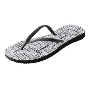 De naam van uw (gemiddelde lengte) is er allemaal  teenslippers