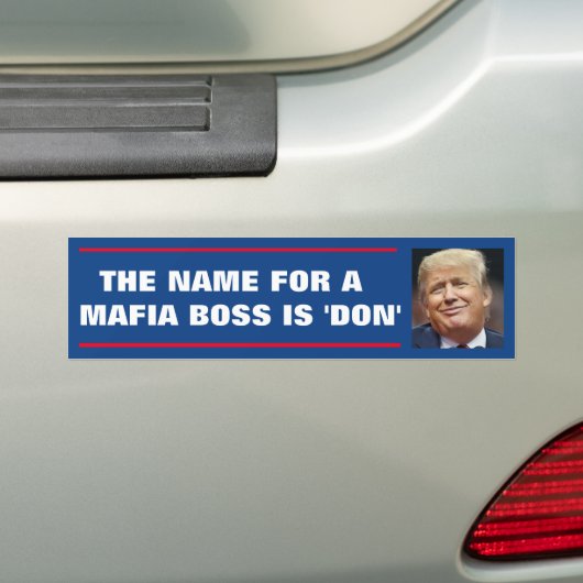 DE NAAM VOOR EEN MAFFIABAAS IS 'DON' BUMPERSTICKER (Op auto)