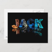 De naamaansluiting in 3D-lichten (foto) Briefkaart (Voorkant / Achterkant)