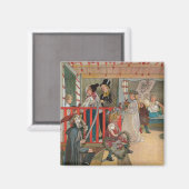 De naamdag door Carl Larsson Magneet (Voorkant / Achterkant)