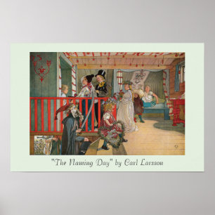 De naamdag van Carl Larsson Fine Art Poster