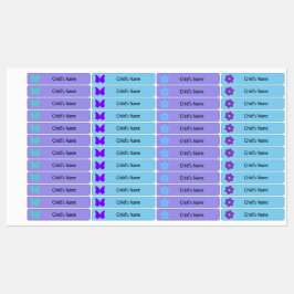 De naametiketten van kinderen voor school/waterbew labels