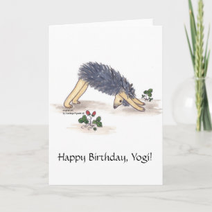 De naar beneden-onder ogen zien-Hond van de Yoga Kaart