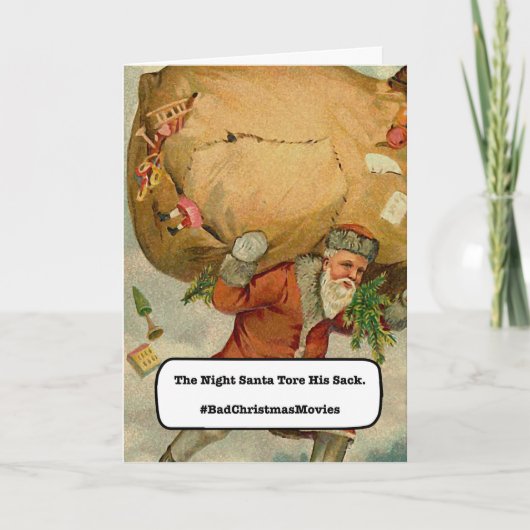 De nacht dat Santa zijn zak kerst Kaart scheurde (Voorkant)
