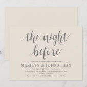 De nacht ervoor, de moderne repetitie van de bruil kaart (Voorkant / Achterkant)