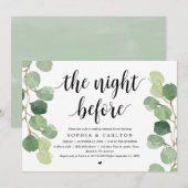 De nacht ervoor, Greenery, Rehearsal Dinner Kaart (Voorkant / Achterkant)
