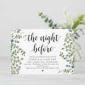 De nacht ervoor, Greenery, Rehearsal Dinner Kaart (Staand voorkant)