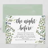 De nacht ervoor, Greenery, Rehearsal Dinner Kaart (Voorkant / Achterkant)