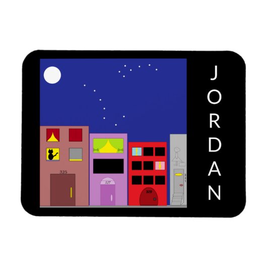 De nacht in de stad: magneet (Horizontaal)