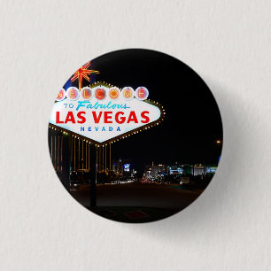 De Nacht van het Teken van Vegas Ronde Button 3,2 Cm