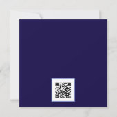 De nacht voor Blue Hydrangea QR-code Kaart (Achterkant)