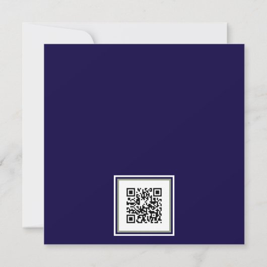 De nacht voor Blue Hydrangea QR-code Kaart (Achterkant)