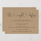 De nacht voor de repetitie van het diner kaart (Voorkant / Achterkant)