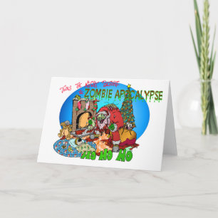 De nacht voor de zombies feestdagen kaart